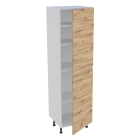 Colonne cuisine 2 portes H.216,6 cm x L. 60 cm - C2P601 - Chêne naturel sans poignée