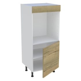 Demi colonne cuisine 1 porte H.129,6 cm x L. 60 cm - Chêne structuré