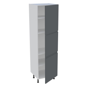 Colonne cuisine 3 portes H.216,6 cm x L. 60 cm - Gris ardoise mat sans poignee
