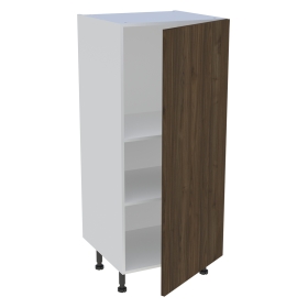 Demi colonne cuisine 1 porte H. 129,6 cm x L. 60 cm - Noyer foncé