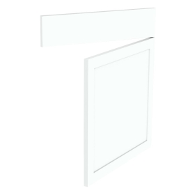Kit façade meuble cuisine Blanc Cadre 1 porte, 1 faux tiroir H. 71,7 cm L. 59,7 cm