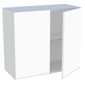 Meuble haut cuisine 2 portes H. 72 cm x L. 80 cm - Blanc mat sans poignée