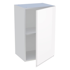 Meuble haut cuisine 1 porte H.72 cm x L. 45 cm - Blanc brillant sans poignée