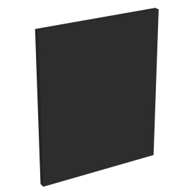 Coté de remplacement meuble haut cuisine sur hotte NOIR MAT - H. 43.2 cm