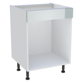 Meuble bas cuisine  H.87 cm x L. 60 cm - Gris cendre brillant