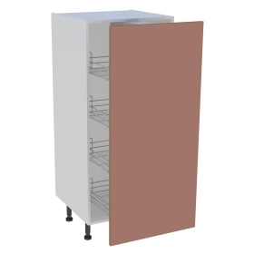 Demi colonne cuisine 1 porte H.129,6 cm x L. 60 cm - Terracotta mat