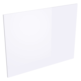 Coté de remplacement ilot pour meubles bas et haut dos à dos BLANC BRILLANT - H. 72 cm