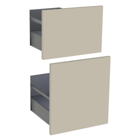 Kit façade meuble cuisine Beige Mat 2 casseroliers H. 71,7 cm L. 39,7 cm