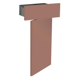 Kit façade meuble cuisine Terracotta Mat 1 porte, 1 tiroir H. 71,7 cm L. 39,7 cm