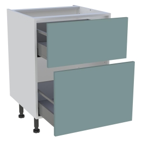 Meuble bas cuisine 2 coffres H.87 cm x L. 60 cm - Vert opale mat