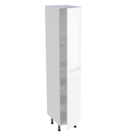 Colonne cuisine 2 portes H.216,6 cm x L. 40 cm - C2P401 - Blanc brillant sans poignée