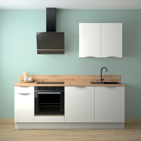 Cuisine complète Blanc mat 220 cm