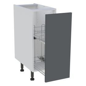 Meuble bas cuisine 1 coffre H.87 cm x L. 30 cm - Gris ardoise mat