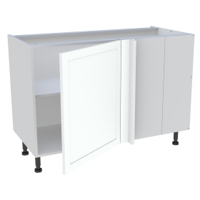 Meuble bas d'angle cuisine 1 porte H.87 cm x L. 120 cm - Blanc cadre