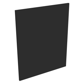 Coté de remplacement meuble bas cuisine Noir Mat - H. 72 cm
