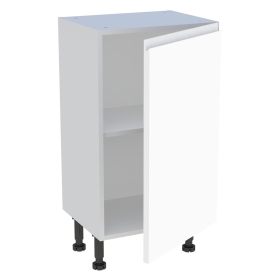 Meuble bas cuisine 1 porte H.87 cm x L. 45 cm x P. 36,9 cm - Blanc mat sans poignée