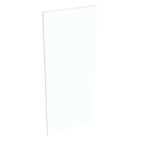 Coté de remplacement demi-colonne  cuisine BLANC CHAUD MAT - H. 129.6 cm