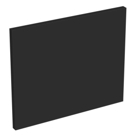 Coté de remplacement meuble haut cuisine faible hauteur NOIR MAT - H. 28.8 cm