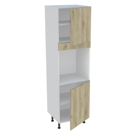 Colonne cuisine 2 portes H.216,6 cm x L. 60 cm - CF2P - Chêne doré