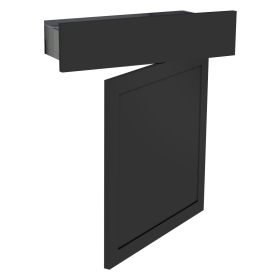 Kit façade meuble cuisine Noir Cadre 1 porte, 1 tiroir H. 71,7 cm L. 59,7 cm