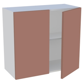 Meuble haut cuisine 2 portes H. 72 cm x L. 80 cm - Terracotta mat