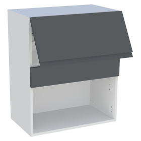 Meuble haut cuisine 1 porte relevante H.72 cm x L. 60 cm - Gris ardoise mat sans poignee