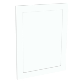 Kit façade 1 porte lave-vaisselle semi-intégrable Blanc Cadre 1 porte H. 57,3 cm L. 44,7 cm