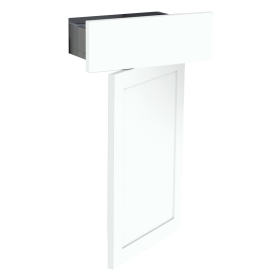 Kit façade meuble cuisine Blanc Cadre 1 porte, 1 tiroir H. 71,7 cm L. 39,7 cm