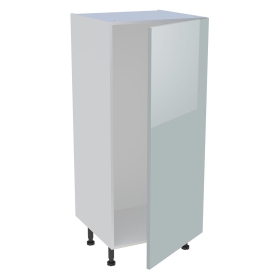 Demi-colonne cuisine pour réfrigérateur avec 1 porte H.129,6 cm x L. 60 cm - Gris Cendre Brillant