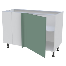 Meuble bas d'angle cuisine 1 porte H.87 cm x L. 120 cm - Vert sauge mat