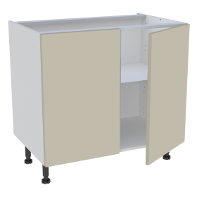 Meuble bas cuisine 2 portes H. 87 cm x L. 90 cm - Beige mat
