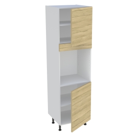 Colonne cuisine 2 portes H.216,6 cm x L. 60 cm - CF2P - Chêne clair