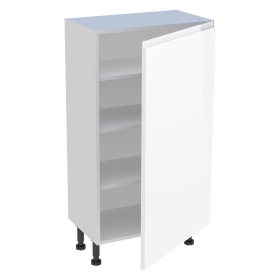 Meuble bas cuisine 1 porte H.115,8 cm x L. 60 cm x P. 36,9 cm - Blanc brillant sans poignée