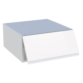 Meuble haut cuisine 1 porte relevante H.28,8 cm x L. 60 cm - Blanc brillant sans poignée