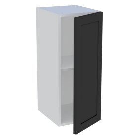 Meuble haut cuisine 1 porte H.72 cm x L. 30 cm - Noir cadre