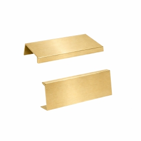 Poignée profilée dorée brossée - L. 10 cm