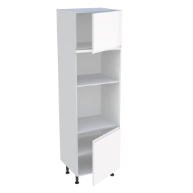 Colonne cuisine 2 portes H.216,6 cm x L. 60 cm - CFMO2P - Blanc brillant sans poignée