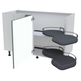 Meuble bas cuisine 1 porte H.87 cm x L. 120 cm - BSA120G - Vert sauge cadre