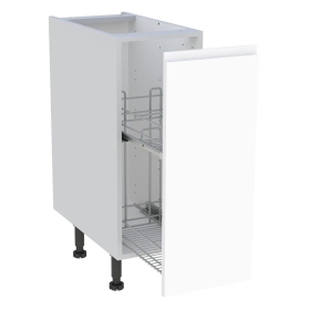 Meuble bas cuisine 1 coffre H.87 cm x L. 30 cm - Blanc mat sans poignée