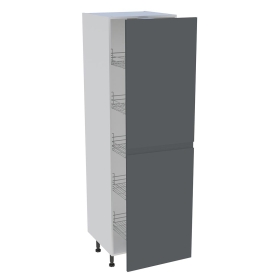 Colonne cuisine 2 portes H.216,6 cm x L. 60 cm - C2P601EX - Gris ardoise mat sans poignee