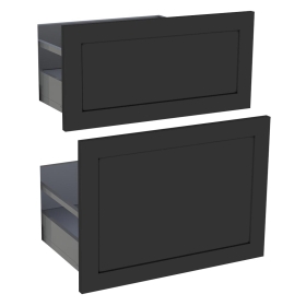 Kit façade meuble cuisine Noir Cadre 2 casseroliers H. 71,7 cm L. 59,7 cm