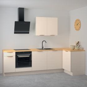 Cuisine complète en angle Lin mat 280 cm