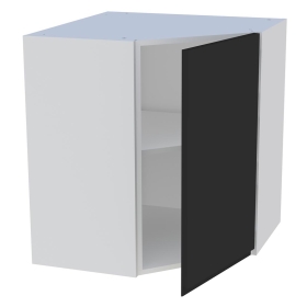 Meuble haut cuisine 1 porte H.72 cm x L. 65 cm - Noir mat sans poignée