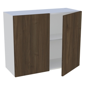 Meuble haut cuisine 2 portes H. 72 cm x L. 90 cm - Noyer foncé