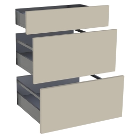 Kit façade meuble cuisine Beige Mat 1 tiroir, 2 casseroliers H. 71,7 cm L. 59,7 cm