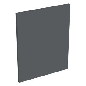 Coté de remplacement meuble haut cuisine sur hotte GRIS ARDOISE MAT - H. 43.2 cm