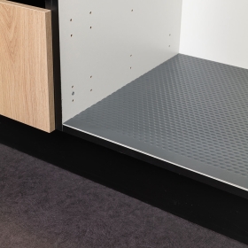 Fond anti-humidité gris anthracite pour meuble sous-évier cuisine - L. 120 cm