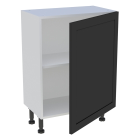 Meuble bas cuisine 1 porte H.87 cm x L. 60 cm x P. 36,9 cm - Noir cadre