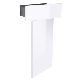 Kit façade meuble cuisine Blanc Brillant 1 porte, 1 tiroir H. 71,7 cm L. 39,7 cm