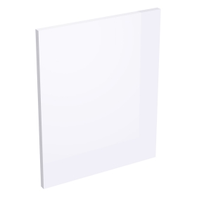 Coté de remplacement meuble haut cuisine sur hotte BLANC BRILLANT - H. 43.2 cm